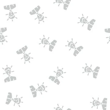 Choice of direction man glyph vector seamless pattern Illustrazione stock