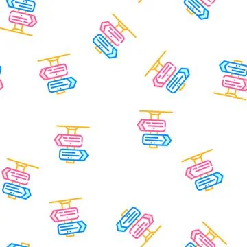 Choice of direction vector seamless pattern Stock Illustration