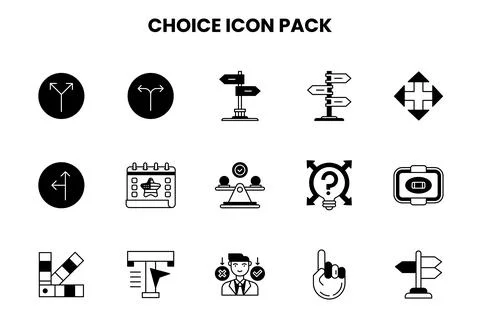 Choice DuoTone Design Icons Pack Stock Illustration
