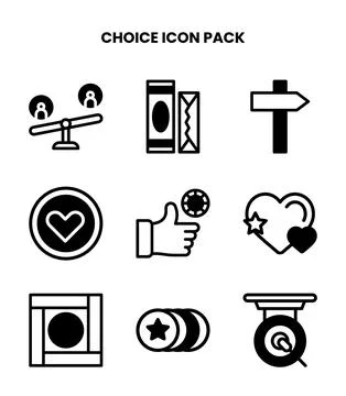 Choice DuoTone Design Icons Pack Stock Illustration
