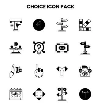 Choice DuoTone Design Icons Pack Stock Illustration
