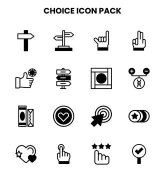Choice DuoTone Icons Pack Stock Illustration