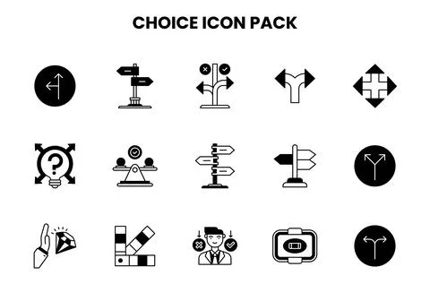 Choice DuoTone UI Icons Pack Stock Illustration