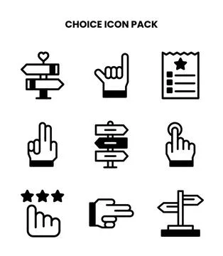 Choice DuoTone Vector Icons Pack Stock Illustration