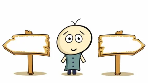 Choice empty road sign Stock Footage 99788758