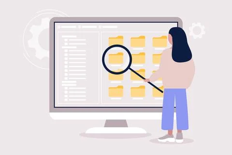 Choice files, documents concept Stock Illustration