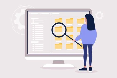 Choice files, documents concept Stock Illustration
