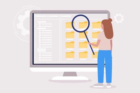 Choice files, documents concept Stock Illustration