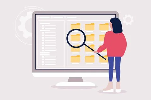 Choice files, documents concept Stock Illustration