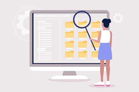 Choice files, documents concept Stock Illustration
