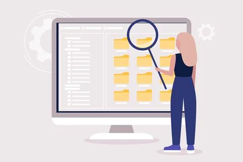 Choice files, documents concept Stock Illustration