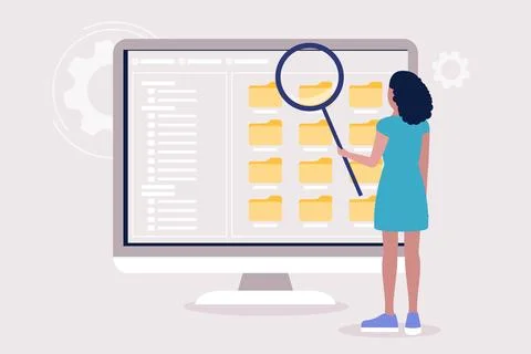 Choice files, documents concept Stock Illustration