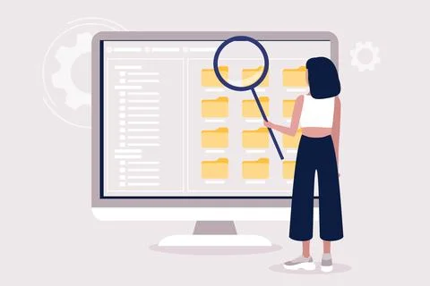 Choice files, documents concept Stock Illustration