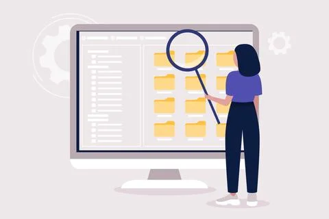Choice files, documents concept Stock Illustration