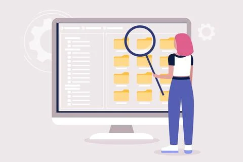 Choice files, documents concept Stock Illustration
