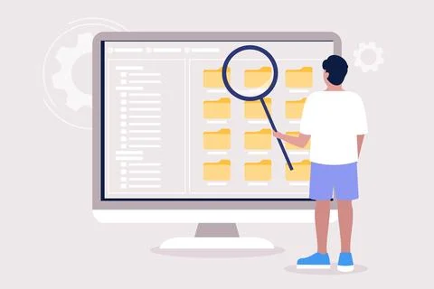Choice files, documents concept Stock Illustration
