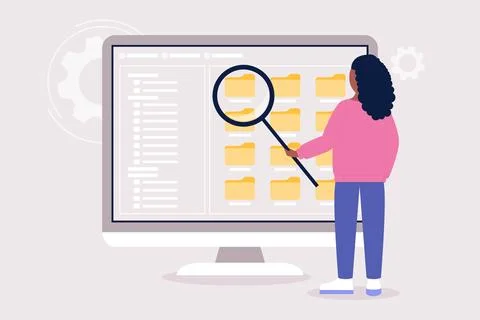 Choice files, documents concept Stock Illustration