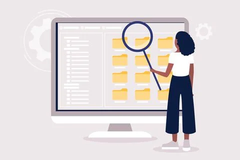 Choice files, documents concept Stock Illustration