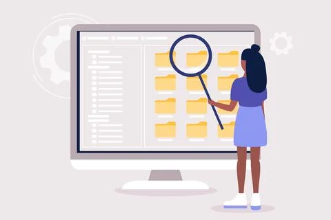 Choice files, documents concept Stock Illustration