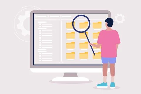 Choice files, documents concept Stock Illustration