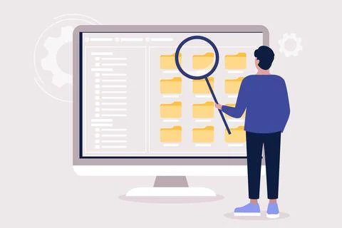 Choice files, documents concept Stock Illustration