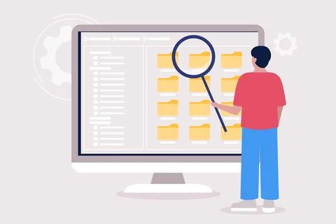 Choice files, documents concept Stock Illustration