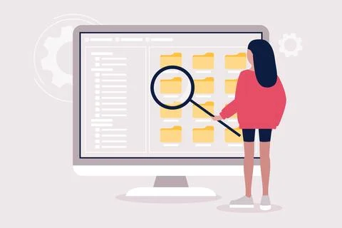 Choice files, documents concept Stock Illustration