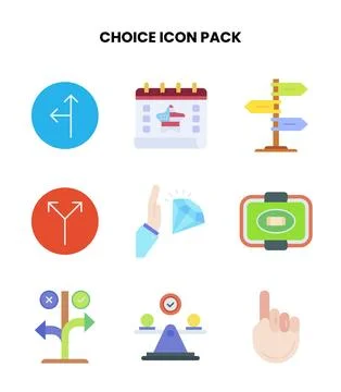 Choice Flat Graphics Icons Pack Illustration