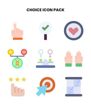Choice Flat UI Icons Pack Illustrazione stock
