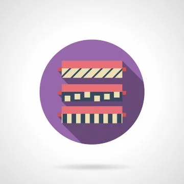 Choice of flooring round flat vector icon Stock Illustration