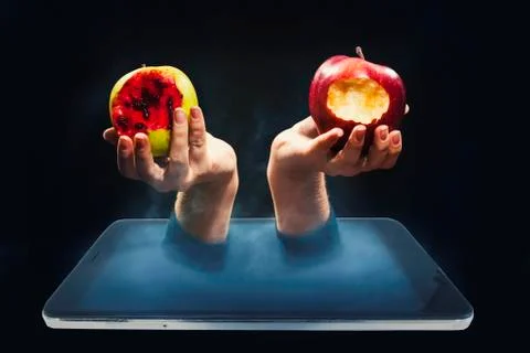 The choice of knowledge of good or evil Foto stock