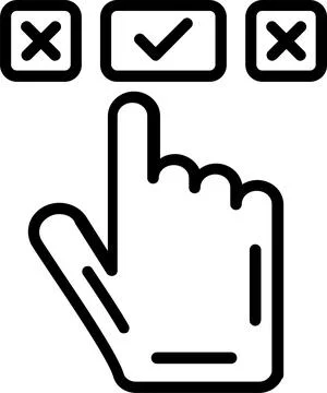 Choice Line Icon Design Stock Illustration