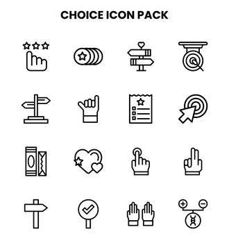 Choice Line UI Icons Pack Illustrazione stock