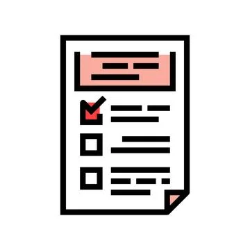 Choice list color icon vector illustration Stock Illustration