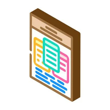 Choice list isometric icon vector illustration Stock Illustration