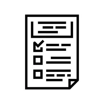 Choice list line icon vector illustration Stock Illustration