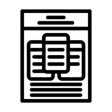 Choice list line icon vector illustration Stock Illustration