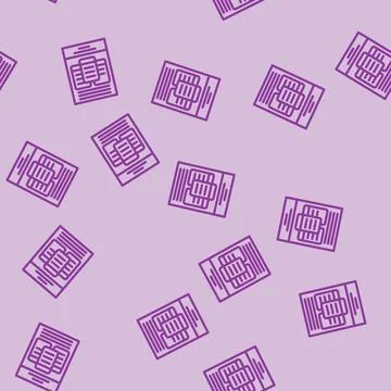 Choice list line vector seamless pattern Illustrazione stock