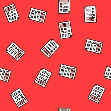 Choice list vector seamless pattern イラスト素材
