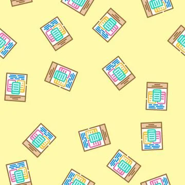 Choice list vector seamless pattern イラスト素材