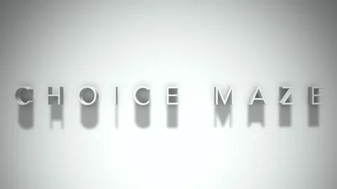 Choice maze 3D title animation with shadows on a white background Stock Footage 297801060
