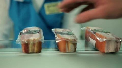 Choice of meat in the store Stock Footage