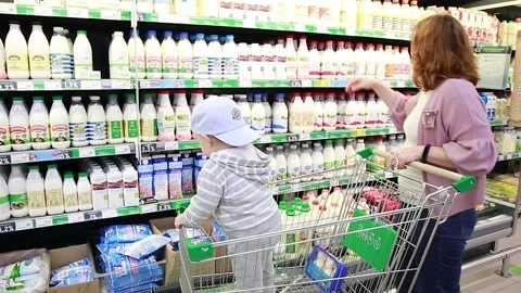 Choice of milk Stock Footage 134020644
