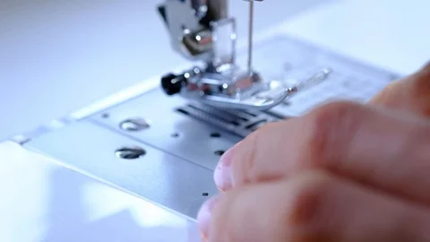 Choice of a needle before a sewing Stock Footage 94124267