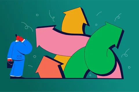 Choice, pathway selection dilemma concept Stock Illustration