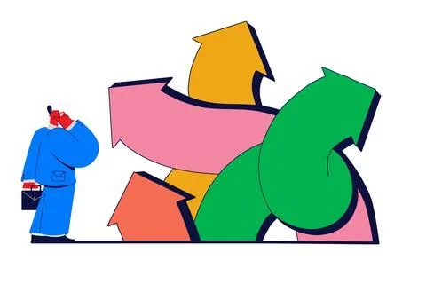 Choice, pathway selection dilemma concept Stock Illustration