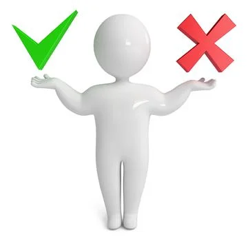 Choice people 3d render 스톡 일러스트