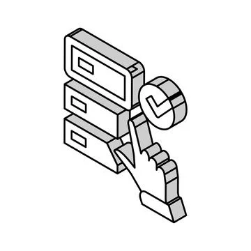 Choice quality isometric icon vector illustration Stock Illustration