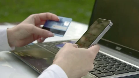 The choice of shopping via smartphone Stock Footage 75842409