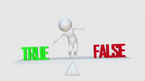 Choice True False with transparent (alpha) background Stock Footage 252034604